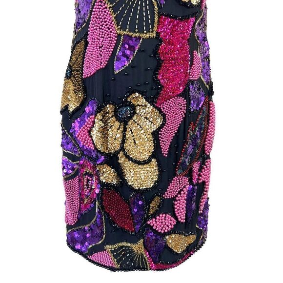 Vintage Alyce Designs Heavily Beaded Sequin Regency Gatsby Glam Dress - Picture 3 of 16